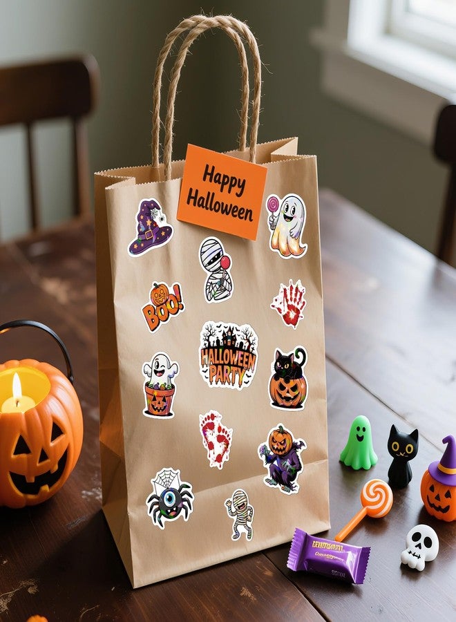 Litmitfu 102 PCS Happy Halloween Stickers - Holographic Halloween Party Favors Pumpkin Holiday Sticker Crafts Hallowee Vinyl Sticker for Water Bottle Basket Decorations Goodie Bags Stuffers Supplies Props - Image 5